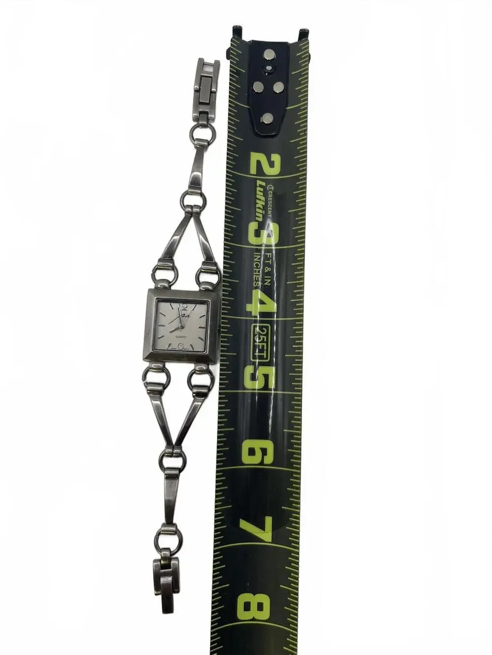 Women's Wristwatch Square Face Silver Tone by Personal Accents Stainless Steel